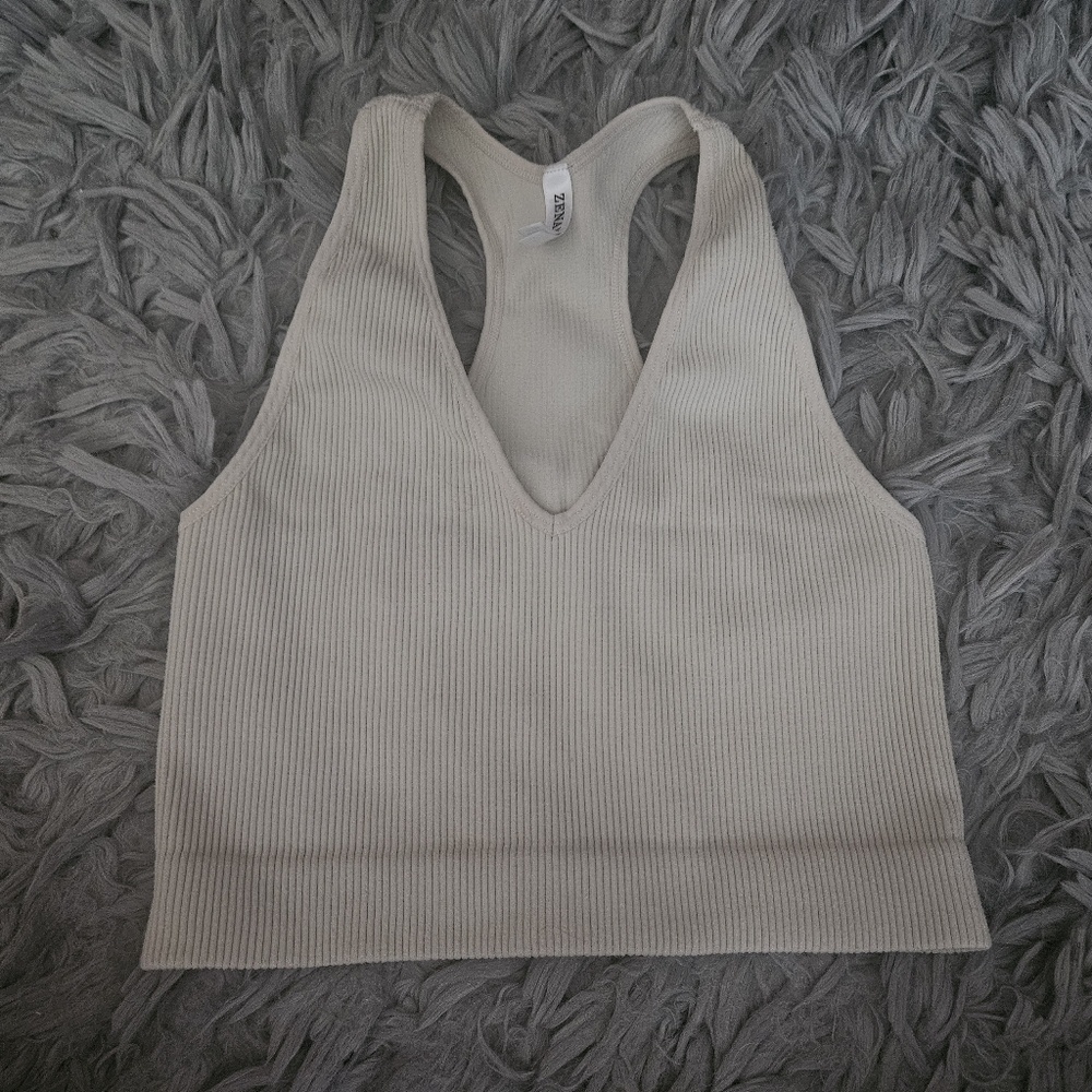 Zenana Ribbed Racerback Tank Top